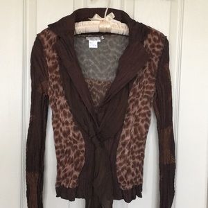 Leopard print top with matching tank top
